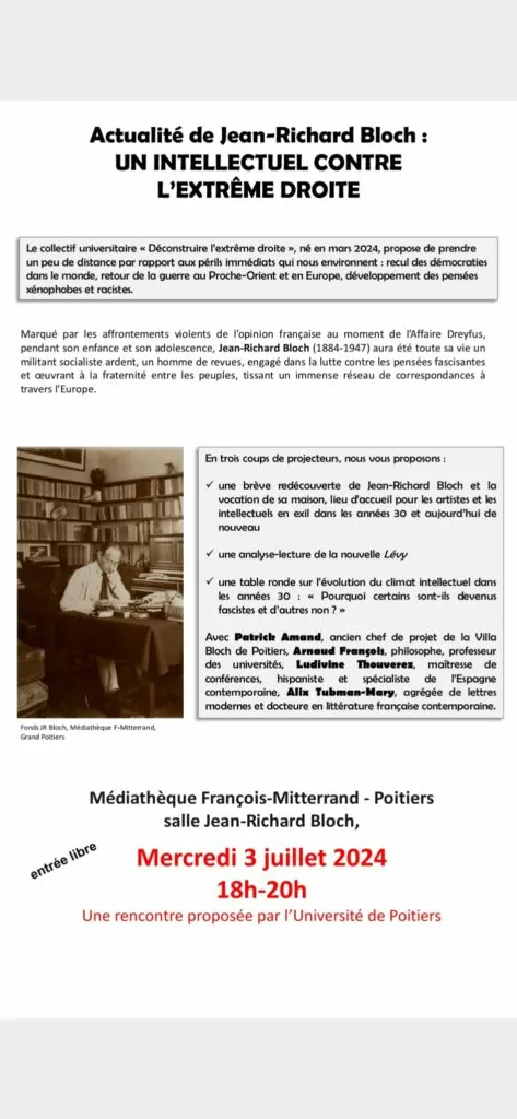 Jean-Richard Bloch : un intellectuel antifasciste dans les années 30