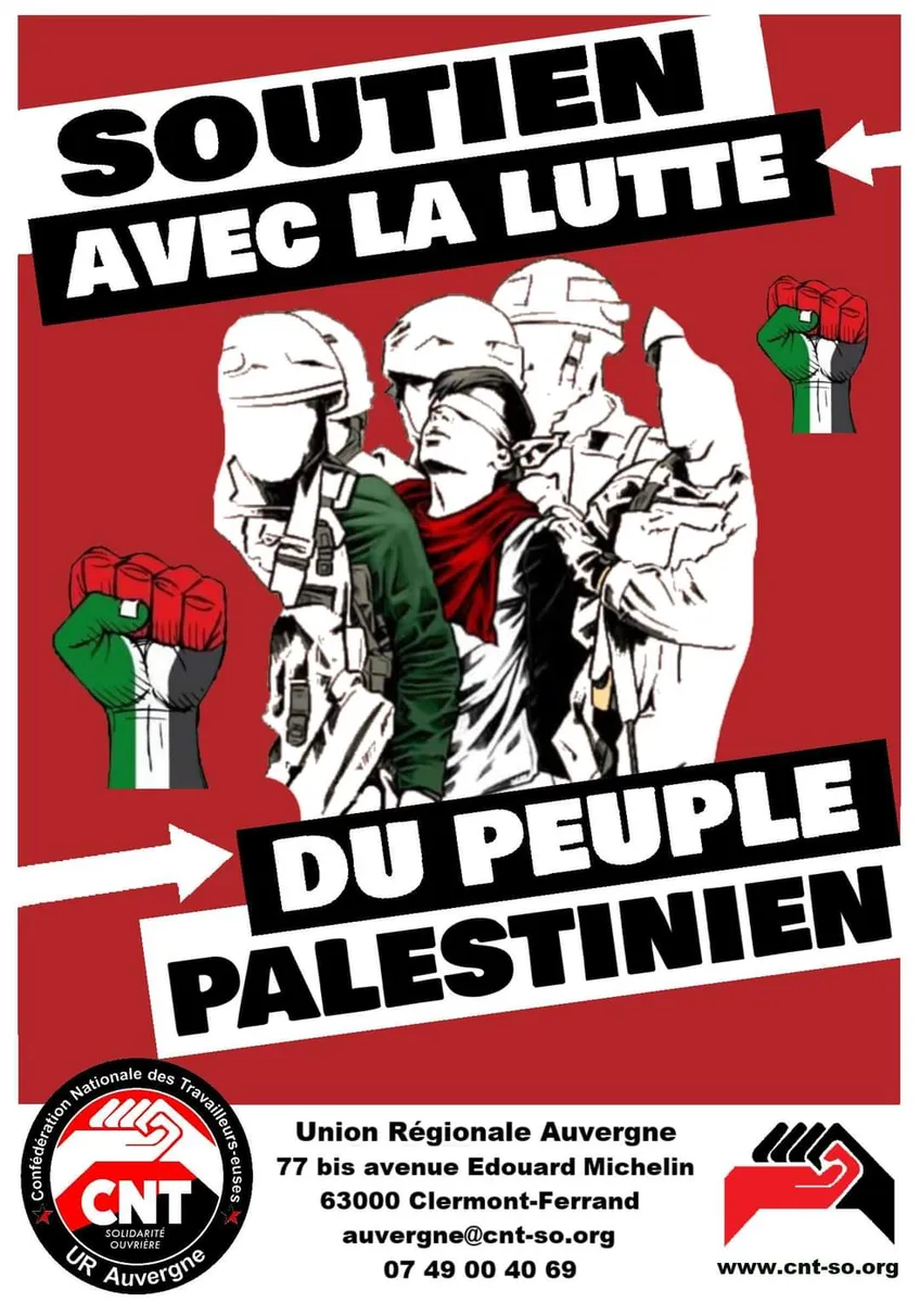 Soutien à la lutte du peuple palestinien