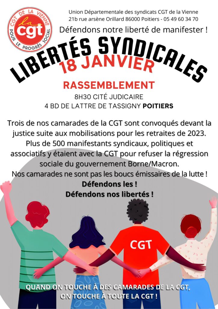 Contre la répression syndicale