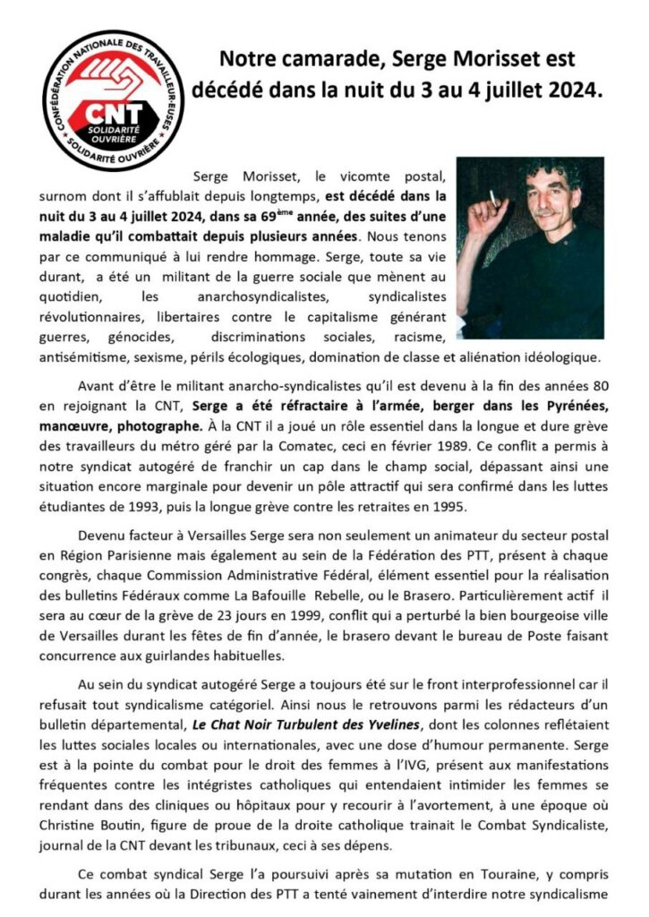 Un camarade nous quitte...