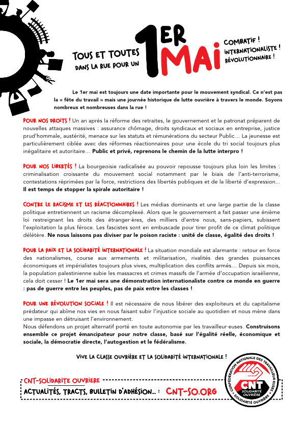 Pour un printemps combatif!