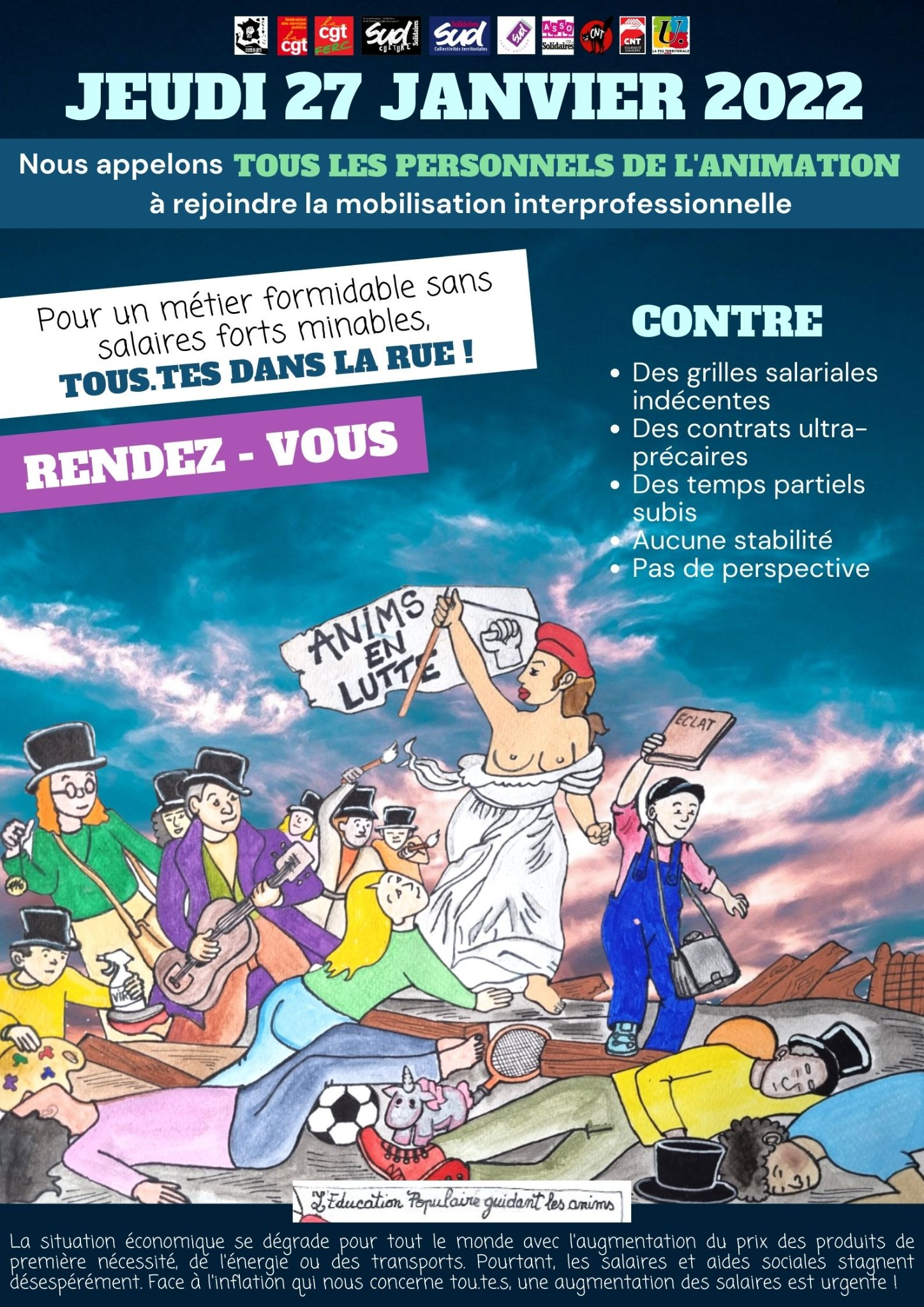 Grève dans l'animation et l'éducation populaire le 27 janvier