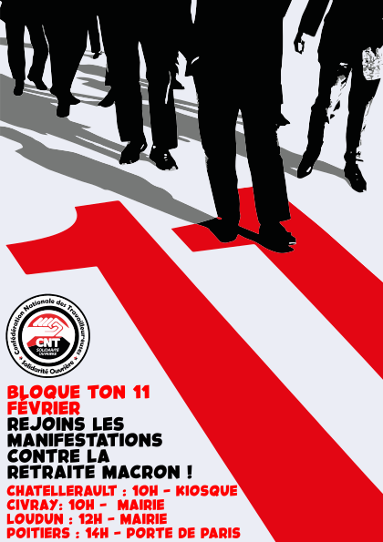 Manifestations du 11 février - les lieux de rassemblement dans la Vienne